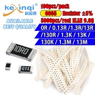 (100pcs) 0805 Resistor 5% 1/8W 0R 0.13R 1.3R 13R 130R 1.3K 13K 130K 1.3M 13M Ohm Resistor