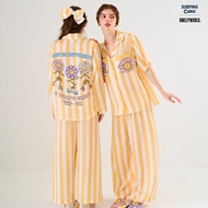 SLEEPING CLOUD Pajamas | 1 LYOCELL Soft And Cool Fabric Comfortable To Wear : Short Sleeves Smiley M