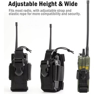 Molle walkie-talkie storage waist pack, adjustable size, compatible with Motorola, Baofeng, Btech, K