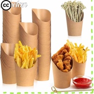CC 25pcs Fry Charcuterie Cups, Popcorn 14/16oz French Fries Holder,  Kraft Paper Disposable DIY Baki