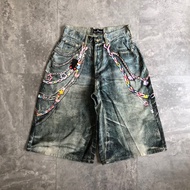 Baggy DC+ Full Chains B6830 Buivintage jeans, thick washed denim fabric with beautiful durable print
