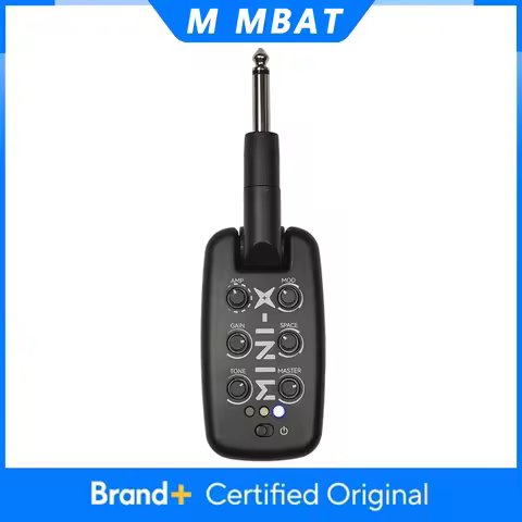 M-VAVE MINI-X Headphone Amplifier Guitar Bass Headphone Amp Rechargeable Portable Plug-In Amp Built-