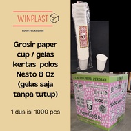 Wholesale Nesto Paper Cup Plain Paper Cup 8 Oz, 1000 pcs