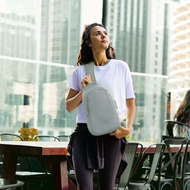 美國 TRAVELON | 輕便雙層斜背胸包(太空灰) | 側背包 肩背包