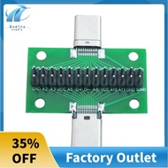 Male To Female Type C Test PCB Board Universal Board with USB 3.1 Port 20.6X36.2MM Test Board with Pins