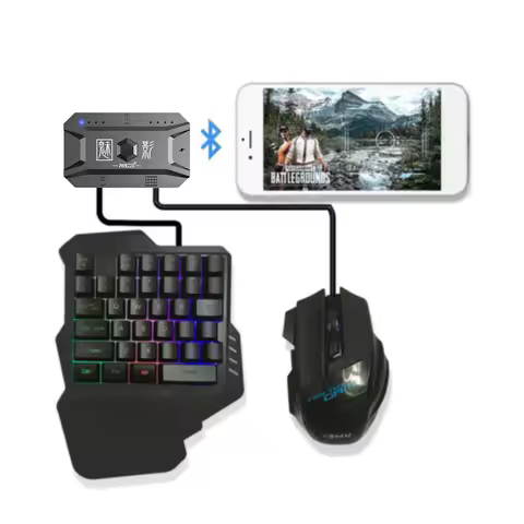 PUGB Mobile Controller Converter Cellphones Gamepad To Keyboard And Mouse Converter Bluetoothes Conn