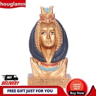 Houglamn Egyptian Queen Head Statue Natural Resin Gift Pharaoh Figurine Decor BUN