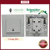 [SIRIM] Schneider ViVACE Putih 20A Suis Soket Pemanas AIr/Penghawa Dingin Switch Socket [AIRCOND WAT