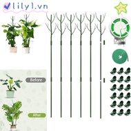 LILY Plant Support Pile Stand, Plastic 43.3" Plant Support Stakes,  Plants Support Detachable Plant Climbing Frame Outdoor Indoor