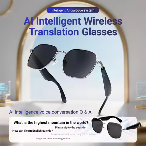 GY200 Al Intelligent WirelessTranslation Glasses Sunglasses Voice Remote Control Music Eyewear Water