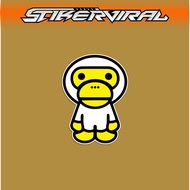 HP GRAFTAC STICKERS - Monkey Bape Logo - AESTHETIC LAPTOP STICKERS, PHONE ACCESSORIES, WATERPROOF, M