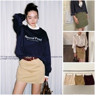 [Em.Cloud] Allo Fu High Waist A-Line Khaki Skirt 3795