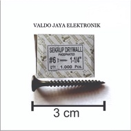 Wood Gypsum Screws 6x1.14, LION Brand, Wood Gypsum Screws 6 x 11/4, 3 CM)