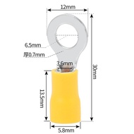 Cold Pressed Terminal Round Copper Nose Pre-Insulated RV5-6 Round Terminal RV5.5-6 O Type PTU7