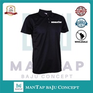 komatsu polo travel jersey baju berkolar collar shirt quick dry unisex company team tshirt tee fashi