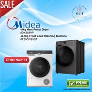 Midea MDK888HP 8kg Heat Pump Dryer +  MF200W85BT 8.5kg Front Load Washing Machine - Free Drawer Stac