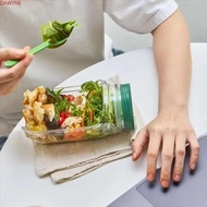DWAYNE Leakproof Salad Jar, Transparent Plastic Salad Container, Salad Box with Side Opening Portabl