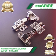 ecoWARE Air Pressure Conceal Hinge Clip On - 4 Hole S99 Door Hinge Cabinet Hinge Furniture Door Hing