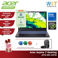 Acer Aspire 7 Gaming A715-59G-54Q6 /A715-59G-527W (Intel Core 5-210H/8GB RAM/512GB SSD/15.6FHD/NVD R
