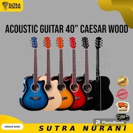 Acoustic Guitar 40 Inch CAESAR Wood /Gitar KAPOK For Beginner [ READY STOCK 🇲🇾]