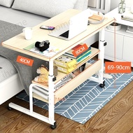 HI โต๊ะคอม โต๊ะคอมข้างเตียง 81cmโต๊ะทำงานไม้computer deskโต๊ะคอมพิวเตอร์ พร้อมชั้นวางของขาเหล็กกล้า