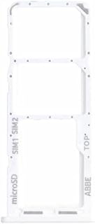 2x Dual SIM Card Micro SD Card Holder Tray Compatible with Samsung Galaxy A22 4G A225 Silver