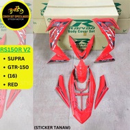 (STICKER TANAM/AIRBRUSH) RAPIDO COVER SET RS150R V2 SUPRA GTR-150 (16) RED