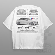COD，Cars and Clo - Regular Fit White - BMW F80 M3 Blueprint T-Shirt - F80 M3 White, SS-5XL