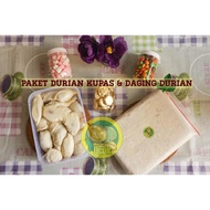 Daging Durian & Durian Kupas - Paket Durian Kupas & 1 Kg Daging Durian