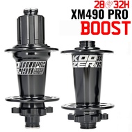 KOOZER XM490 PRO BOOST Mountain bike hub Steel shaft sealed bearing 148x12MM 110x15MM 141x5MM 28/32 
