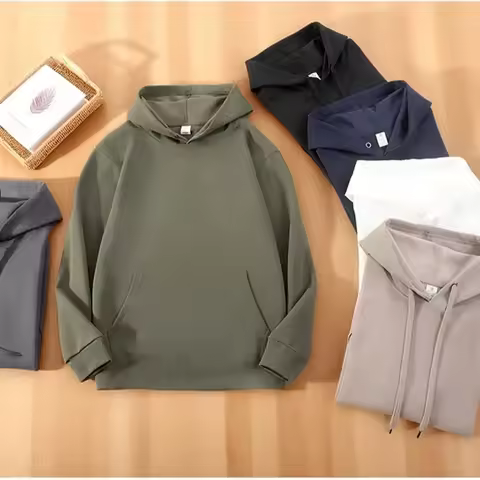 Hooded Pullover Hoodie Tops Kangaroo Pocket Solid Color Hoodies for Man Men's Hoodie Pullover Hoodie