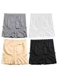 10 Shorts Tipo Boxer Para Mujer Con Encaje Lycra Suaves Y Cómodos Levanta Pompas Ajustable Faja BEAUTY-LEODY