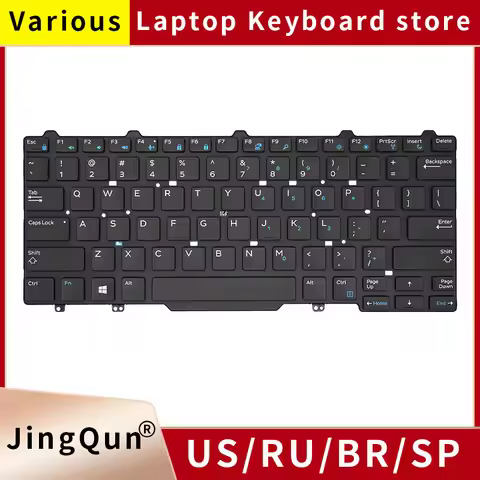 Original US Russian SP UK Laptop Keyboard For Dell Latitude 3340 3350 5480 5490 E7450 E5450 E7470 E5