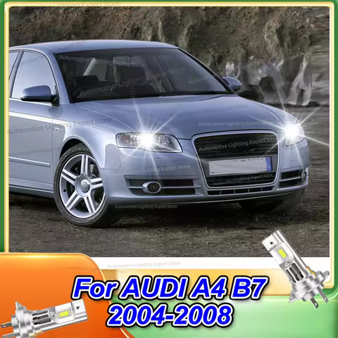 LED Headlight 30000LM CSP Chips Plug and Play Auto Lamp 6000K With Fan For AUDI A4 B7 2004 2005 2006