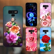 Samsung Note 9 Case With Black Border Printed Rose