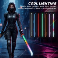 Cyberpunk Neon Sword | 31.5" Spark Blade w/Hit Sensor Sound & Fog | Type-C Rechargeable | for Rave, 