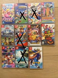 switch遊戲碟 碧姬公主 表演時刻/索尼克 超級巨星/Super Mario party/家庭訓練機/寶可夢傳說阿爾宙斯/超級瑪利歐 奧德賽/Pokémon Tournament DX/Super