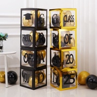 Suppmodel☚ 4/8Pcs 2025 Graduation Decoration Class of 2025 Balloon Box with Letters Graduation Party