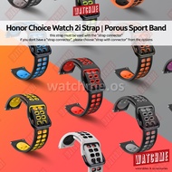 Honor Choice Watch 2i Strap, Porous & Sporty Style 20mm, Black Metal Buckle, 9 Color (for smartwatch