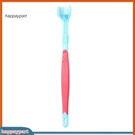 happaypart|  Pet Toothbrush Three Sided Multi-angle Cleaning Plastic Dog Soft Bristle Toothbrush for