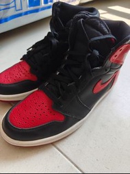 Nike Air Jordan 1 Retro High OG Bred 黑紅 US8.5 AJ1 櫻木花道 2016