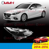 Mazda 3 Axela Mazda3 (2014-2016) เลนส์ไฟหน้า ฝาครอบไฟหน้า ไฟหน้ารถยนต์ ไฟหน้าสําหรับ ฝาครอบไฟหน้าตรงรุ่น ฝาครอบเลนส์  headlamp cover ไฟหน้า โคมไฟหน้า ฝาครอบเลนส์