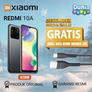 HP Xiaomi Redmi 10A RAM 3GB/ROM 32GB - Layar 6.53" - Baterai 5000mAh - BONUS Kabel Data ACMIC Braide