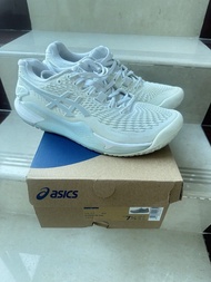 ASICS tennis sneakers Women's Gel-Resolution 8 Tennis Shoes 7.5, White/Pure Silver