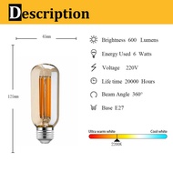 หลอดไฟ LED Edison 1W 3W 4W 6W 8W E14 E27หลอดไฟ LED A19 ST45 C35 G40 T45หลอดไฟ Retro Vintage หลอดไฟอบ