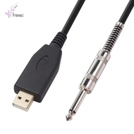 [freneci] 2M 6.5ft Guitar Bass 1/4'' 6.35mm to USB Link