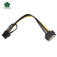 15Pin  Male to 8Pin(6+2) PCI-E Power Supply Cable  Cable 15-Pin to 8 Pin Cable 18AWG Wire for Graphi