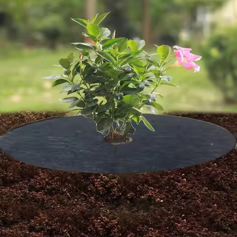 Non-Woven Tree Mulch Ring Weed Control Mat Heavy Duty Garden Fabric Anti-Grass Root Protector Barrie