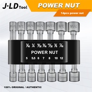 JLD 14PCS Socket Wrench Tools Set 5MM Impact Wrench Socket 7/16 Wrench Tools Set