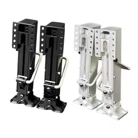 1 Pair Metal Black Support Leg for 1/14 Tamiya RC Truck 40 Feet Trailer Semi Trailer DIY Parts